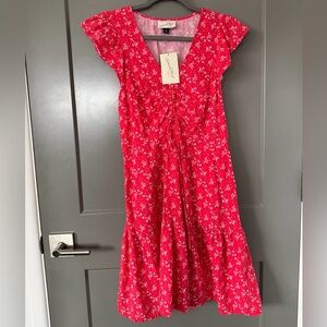 Universal Thread Red and Pink Floral Dress
